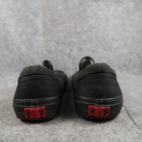 Vans Shoes Mens 8.5 Sneakers Classic Slip On Black Canvas Casual Skate Flat - Picture 5 of 12